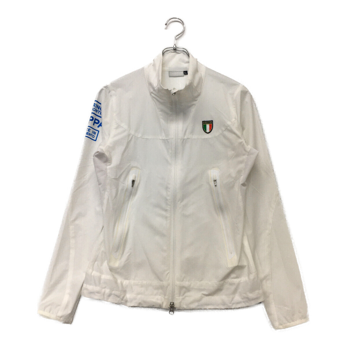 coco 中古【SALE】 カッパゴルフ KAPPA レディース ブルゾン L 白 ダブルジップ 薄手 ストレッチ レターパックプラス発送可 101914拍卖
