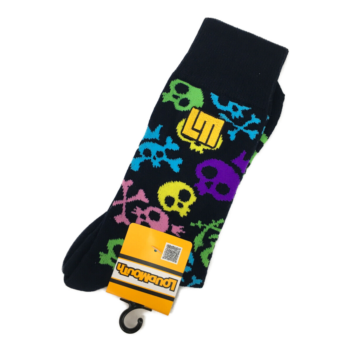 coco 未使用品【値下げ】ラウドマウス LOUDMOUTH メンズ ソックス 25~27cm ブラック 黒 スカル柄 骸骨柄 ネコパケ発送可K015408拍卖