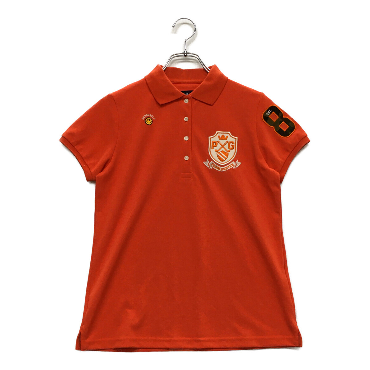 coco 中古【SALE】 パーリーゲイツ PEARLY GATES レディース 半袖ポロシャツ 0(S) オレンジ レターパックプラス発送可 91403拍卖