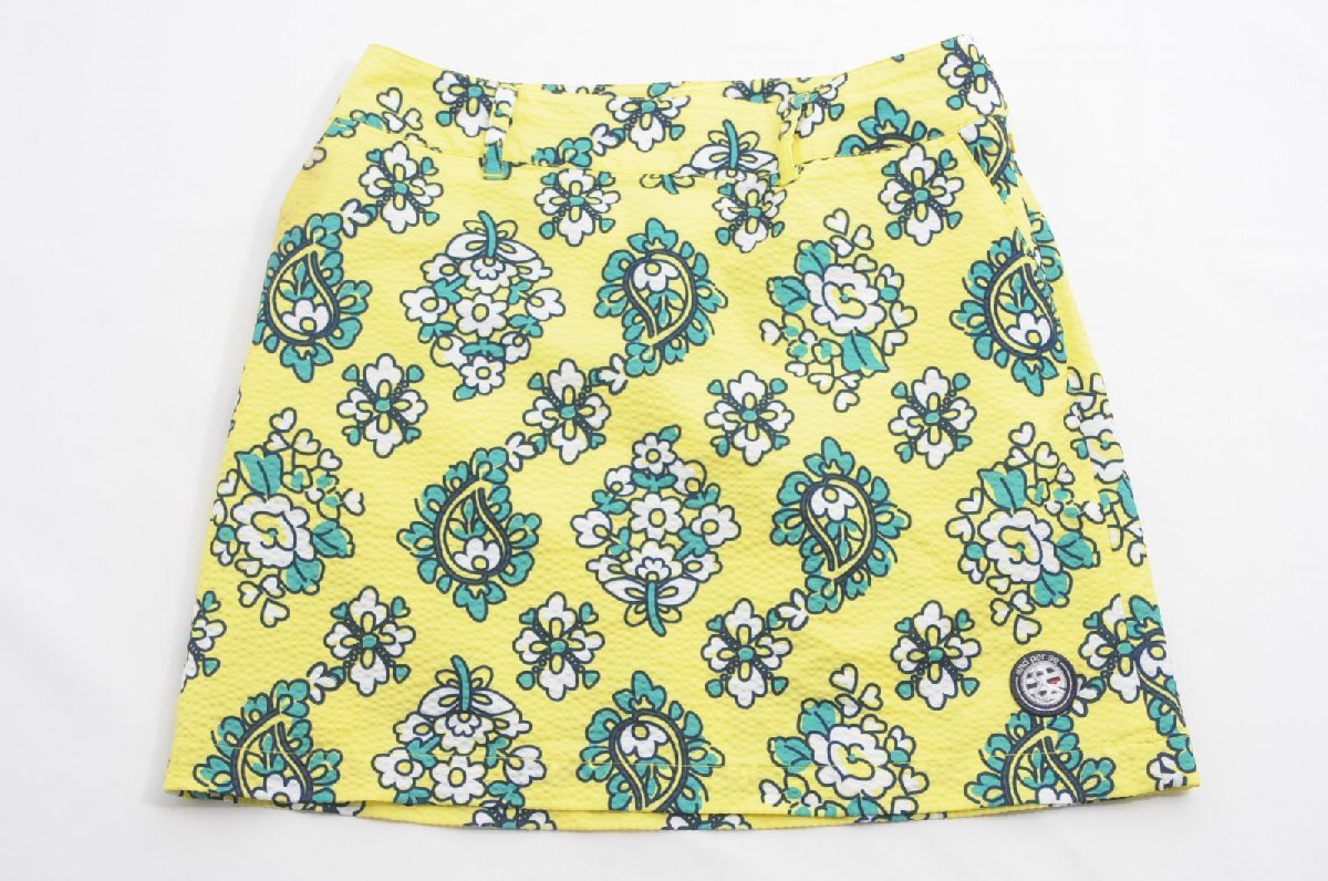 coco 中古【SALE】 アンパスィ and per se レディース スカート L 黄 イエロー 総柄/花柄 ネコパケ発送可 66862拍卖