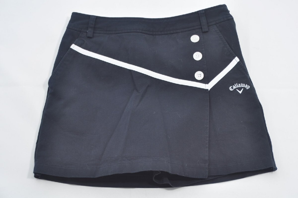 coco 中古【値下げ】 キャロウェイ Callaway レディース スカート S 紺 ネイビー ショートパンツ風 レターパックプラス発送可 74056拍卖