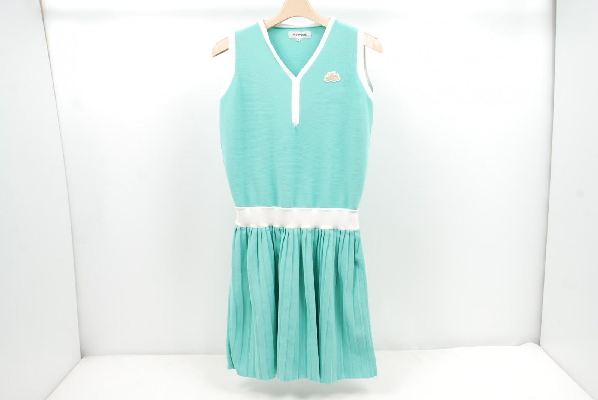 coco 中古【値下げ】エムユースポーツMUSPORTS レディースノースリーブワンピース40(M)エメラルドグリーンレターパックプラス発送可80551拍卖