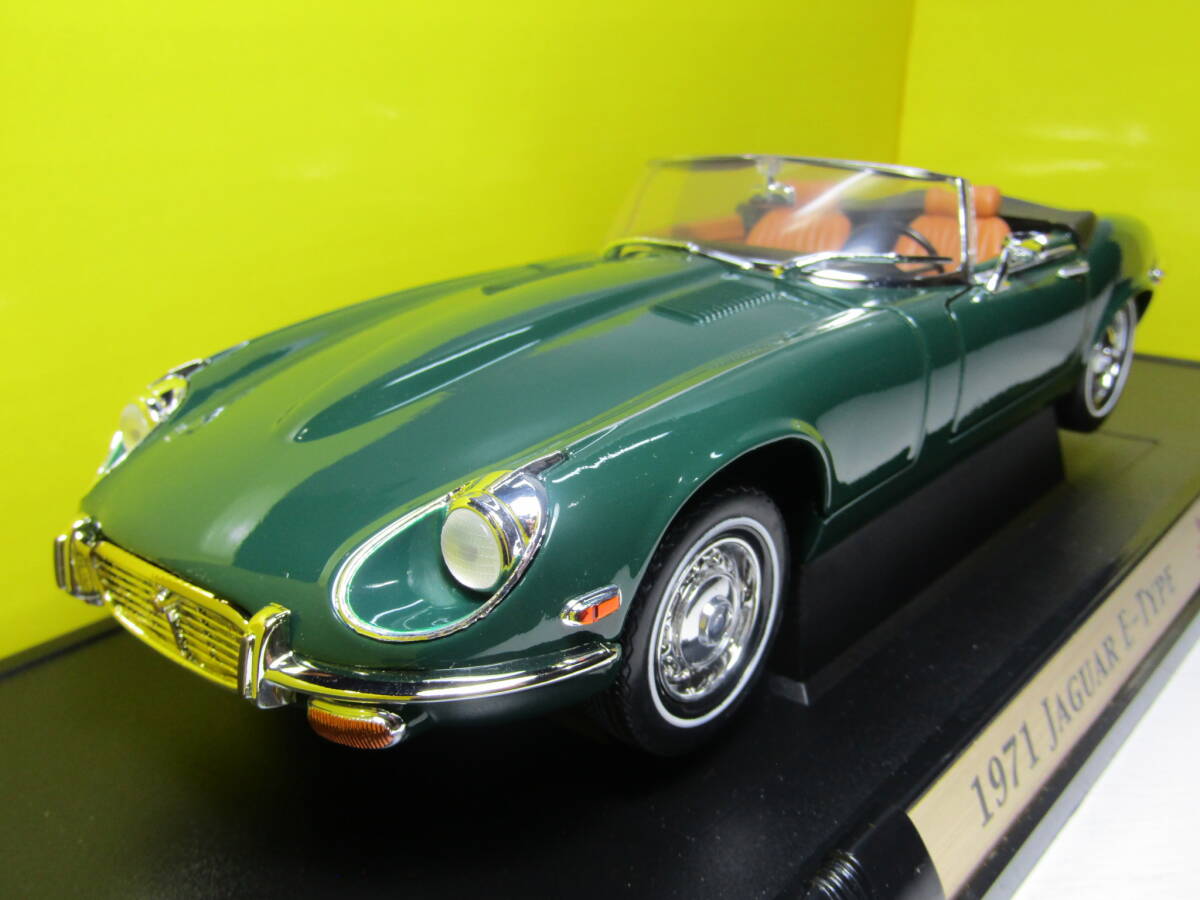 Jaguar 1/18 ジャガー 1971 Eタイプ GB 当時物 英国名車 ロードスター SS100 E-Type XKE ブリティッシュグリーン Road Signature 英 GB拍卖