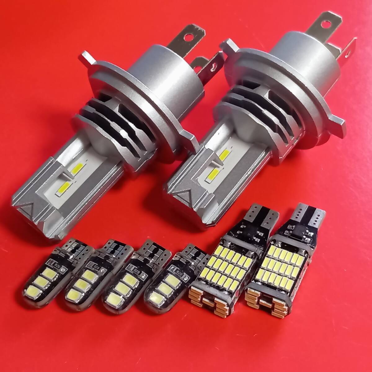 最強!アルトラパン HE22S 超爆光! H4 LED ZESヘッドライト バックランプ ナンバー灯 ポジション 8個セット /h4/45/6拍卖