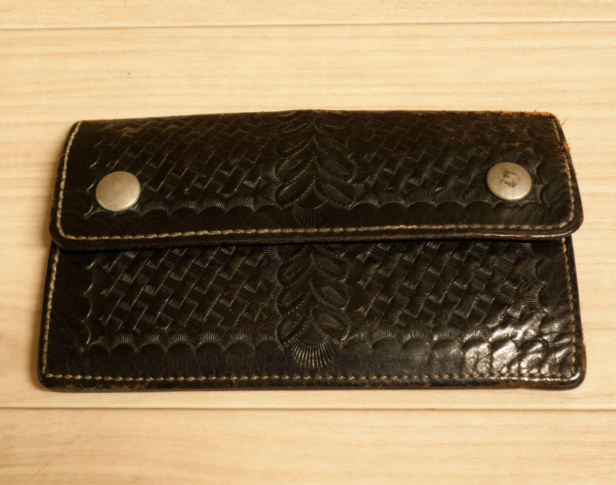 ALFONSO'S OF HOLLYWOOD LEATHER アルフォンソ オブ ハリウッド レザー 長財布 ブラック トラッカーウォレット拍卖