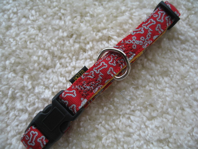 ★同梱お得★小型首輪-№11・反射GROOVY・レッド♪拍卖