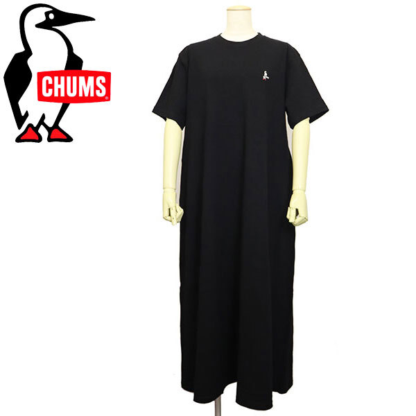 CHUMS (チャムス) CH18-1242 Booby Pique Crew Long Dress レディース ブービーピケ クルー ロングドレス CMS137 K001Black L拍卖