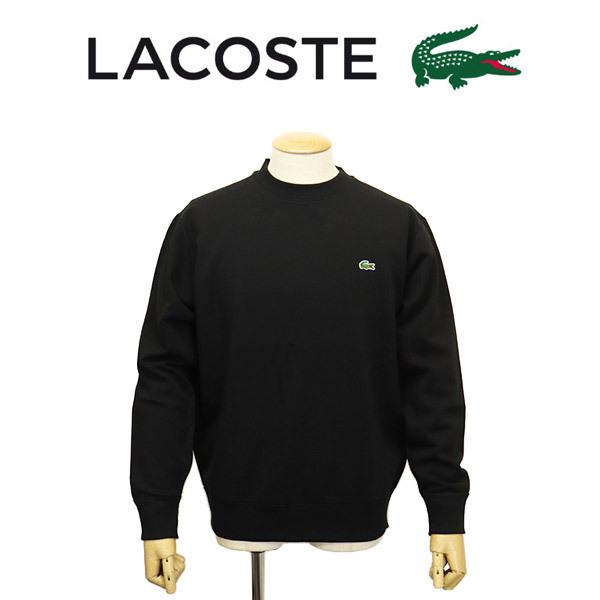 LACOSTE (ラコステ) SH6913 クルーネックスウェット ロングスリーブトレーナー LC325 031ブラック 5-L拍卖
