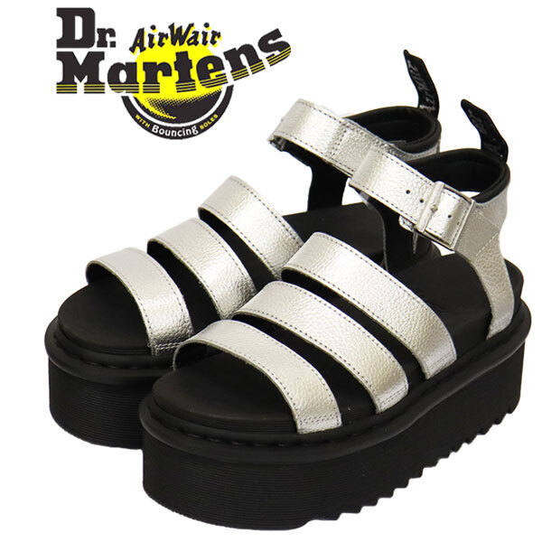 Dr.Martens (ドクターマーチン) 30715058 BLAIRE QUAD レディース ストラップサンダル SILVER METALLIC UK5-約24.0cm拍卖