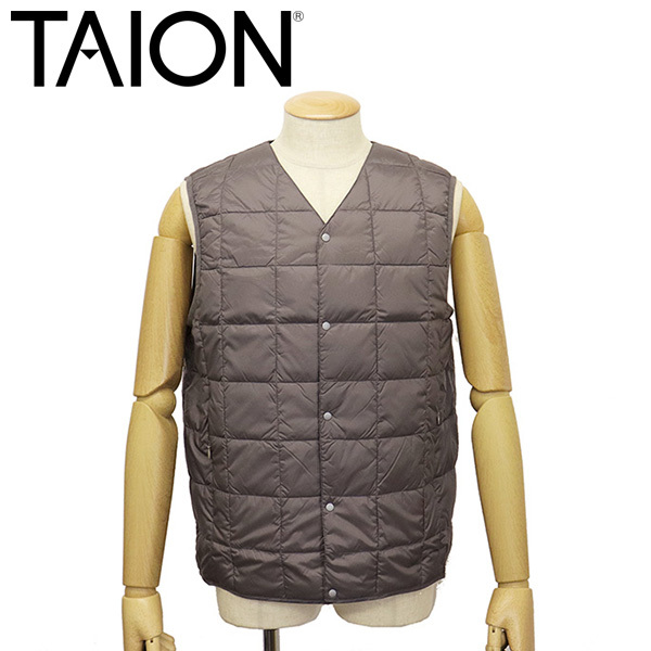 TAION (タイオン) 001 V NECK BUTTON DOWN VEST ボタンダウンベスト TA001 GRAY XL拍卖