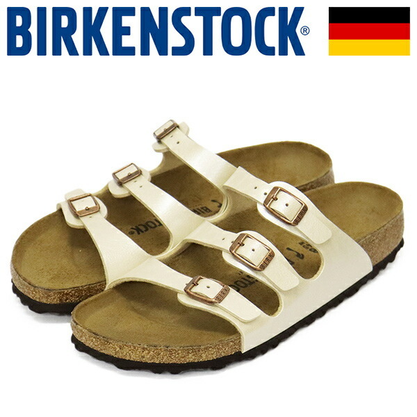 BIRKENSTOCK (ビルケンシュトック) 1029818 FLORIDA フロリダ ビルコフローサンダル GRACEFUL PEARL WHITE ナロー幅 BI449 38-約24.5cm拍卖