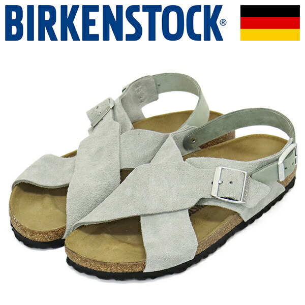 BIRKENSTOCK (ビルケンシュトック) 1029832 TULUM トゥルム ヌバック&スエードレザーサンダル PURE SAGE ナロー幅 BI451 39-約25.0cm拍卖