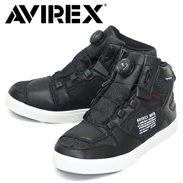 AVIREX (アヴィレックス) AV2279 DICTATOR MC DENIM ディクティター ミッドカット デニム バイカーシューズ BLACK US11-約29.0cm拍卖