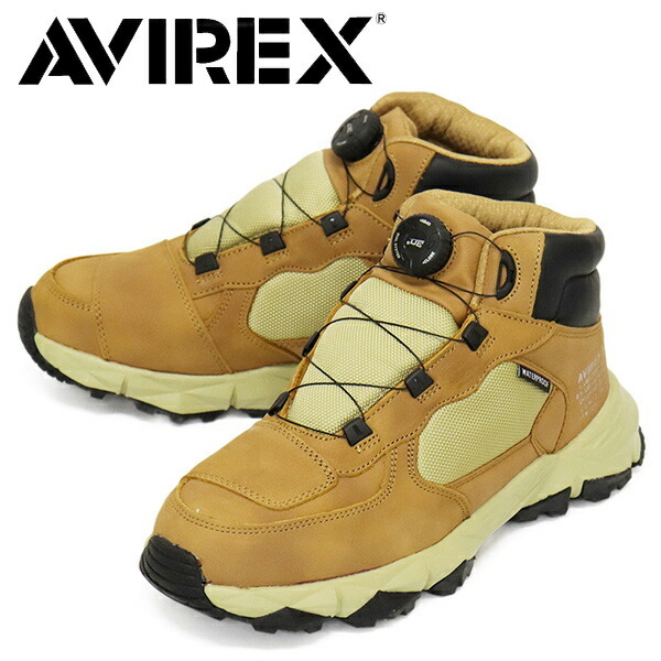 AVIREX (アヴィレックス) AV2290 DISASTER ディザスター ミッドカットバイカーシューズ GOLDxBEIGE US7-約25.0cm拍卖
