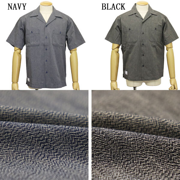 Schott (ショット) 5123011 COTTON COVERT SS SHIRT コットンコバート 半袖 シャツ 010BLACK XL拍卖