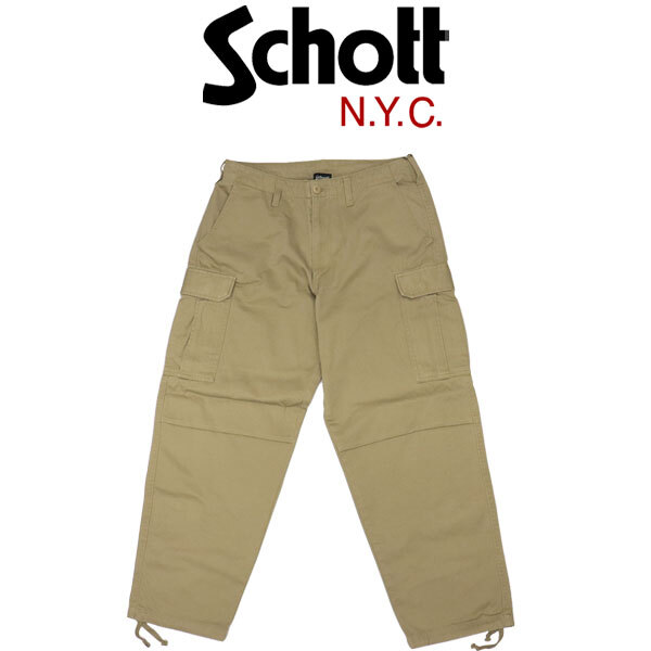Schott (ショット) 5910008 CLASSIC CARGO PANTS クラシック カーゴパンツ 180KHAKI M拍卖