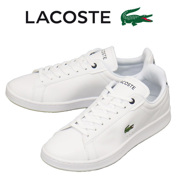 LACOSTE (ラコステ) 45SMA0110 CARNABY PRO BL23 1 SMA レザースニーカー 042 WHT/NVY LC331 UK9.5-約28.0cm拍卖