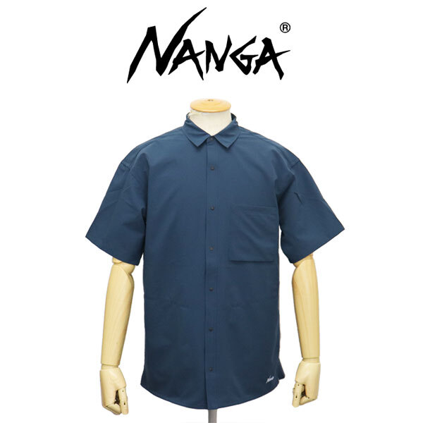 NANGA (ナンガ) メンズ NW2411-1E900 DotAir COMFY S/S SHIRT ドットエアー コンフィー ショートスリーブシャツ BLUE NG038 L拍卖