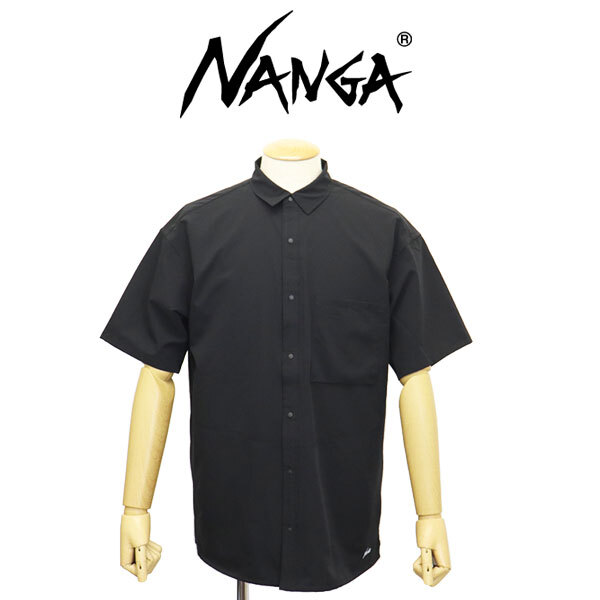NANGA (ナンガ) メンズ NW2411-1E900 DotAir COMFY S/S SHIRT ドットエアー コンフィー ショートスリーブシャツ P.BLACK NG038 M拍卖