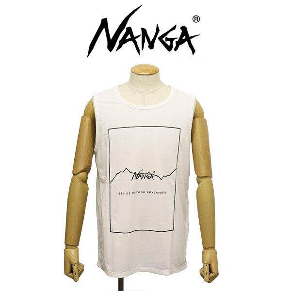 NANGA (ナンガ) N2500-1Y510A DRY MIX FRAME LOGO T/T ドライミックス フレームロゴタンクトップ WHITE NG044 XL拍卖