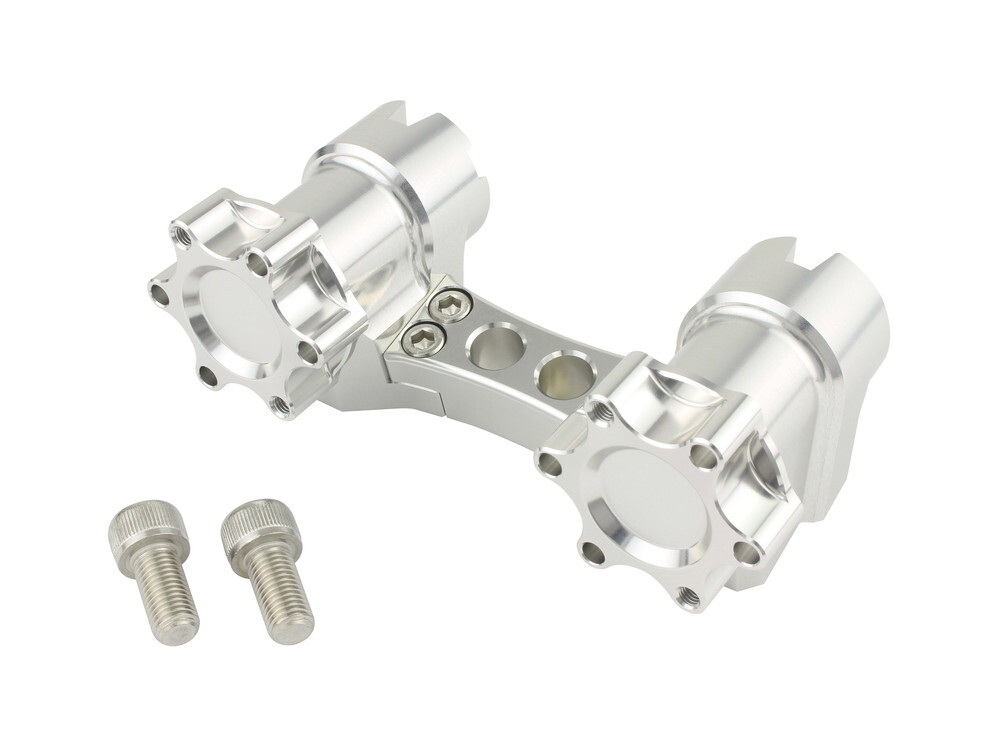 モンキー(12V/Z50J-2000001~)用ビレットハンドルブラケット&ノブセット(シルバー×シルバー)_シフトアップ拍卖