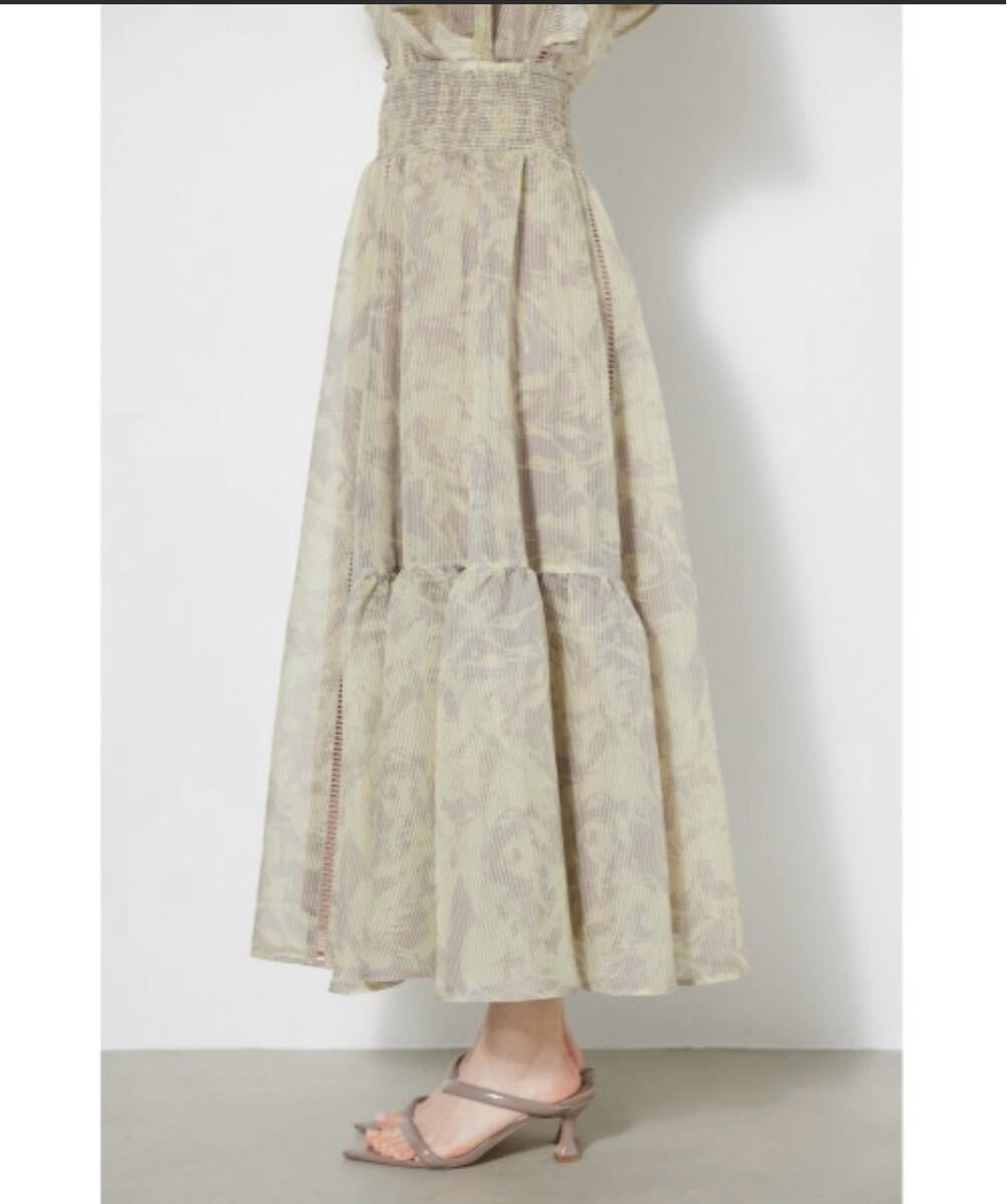 ハシゴレースハイウエストティアードスカート 春服 スカート拍卖