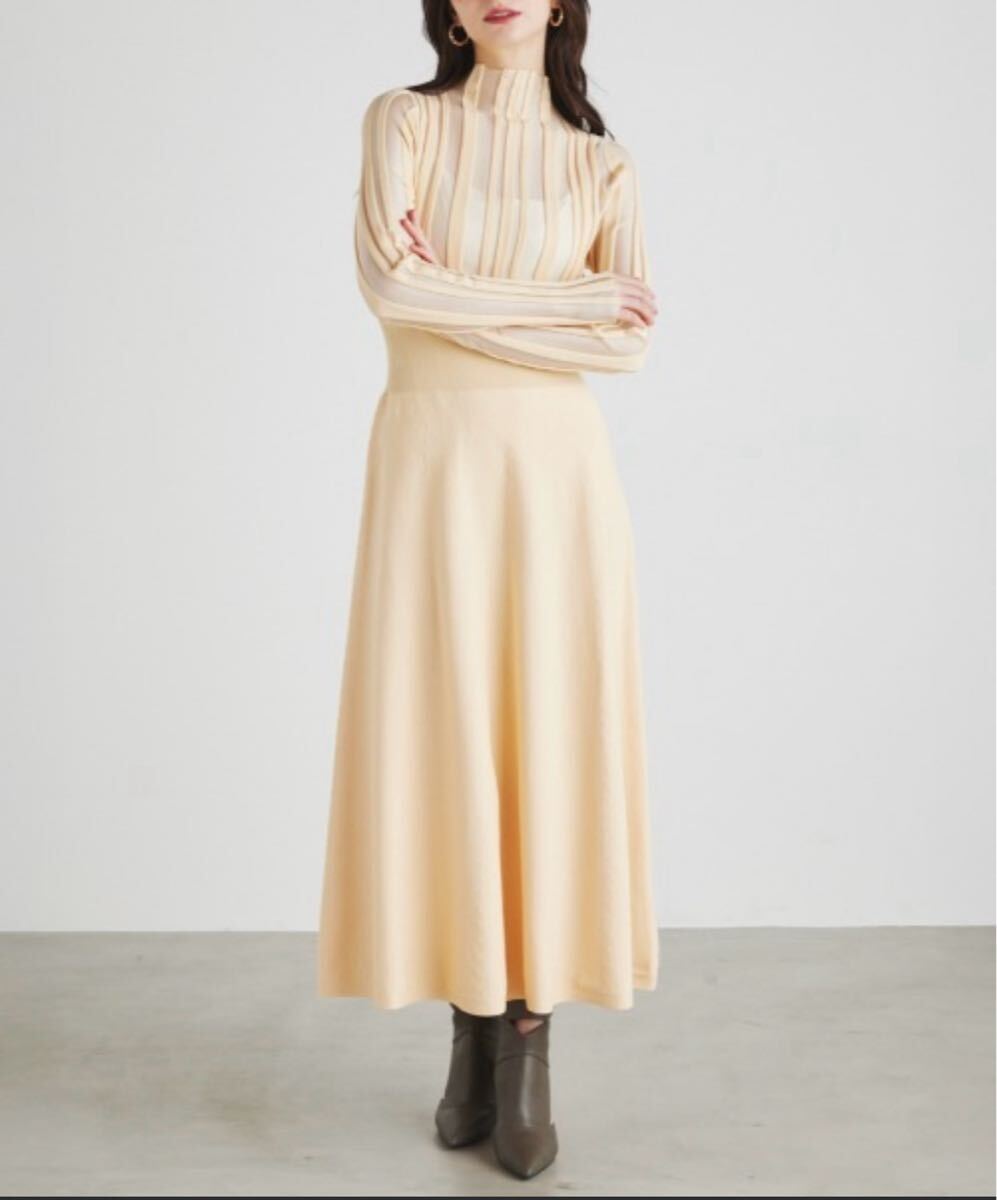 ランダムシアーリブニットワンピース 新品タグ付き FREE拍卖