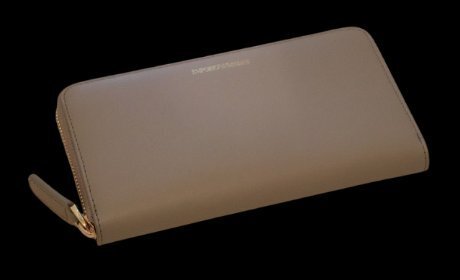 EMPORIO ARMANI エンポリオアルマーニ 新品メンズラウンドジップレザー長財布グレー拍卖