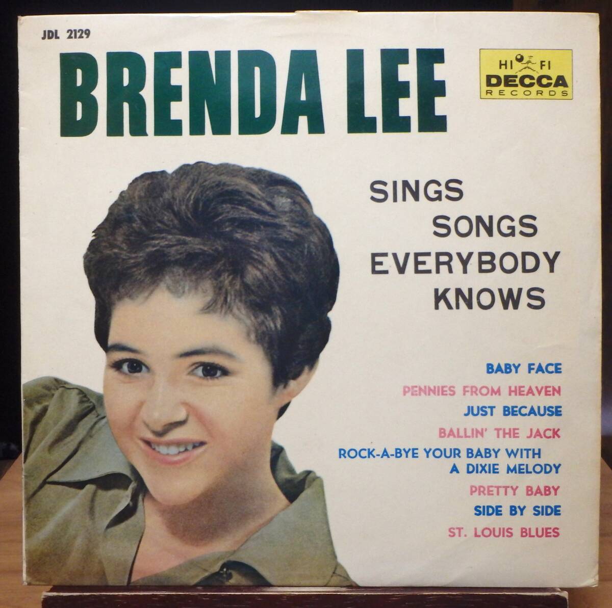 【T20】BRENDA LEE 「Sings Songs Everybody Knows (~と歌いましょう)」(10“LP),61 JPN mono Comp. ペラジャケ ★8曲入り10インチ盤拍卖