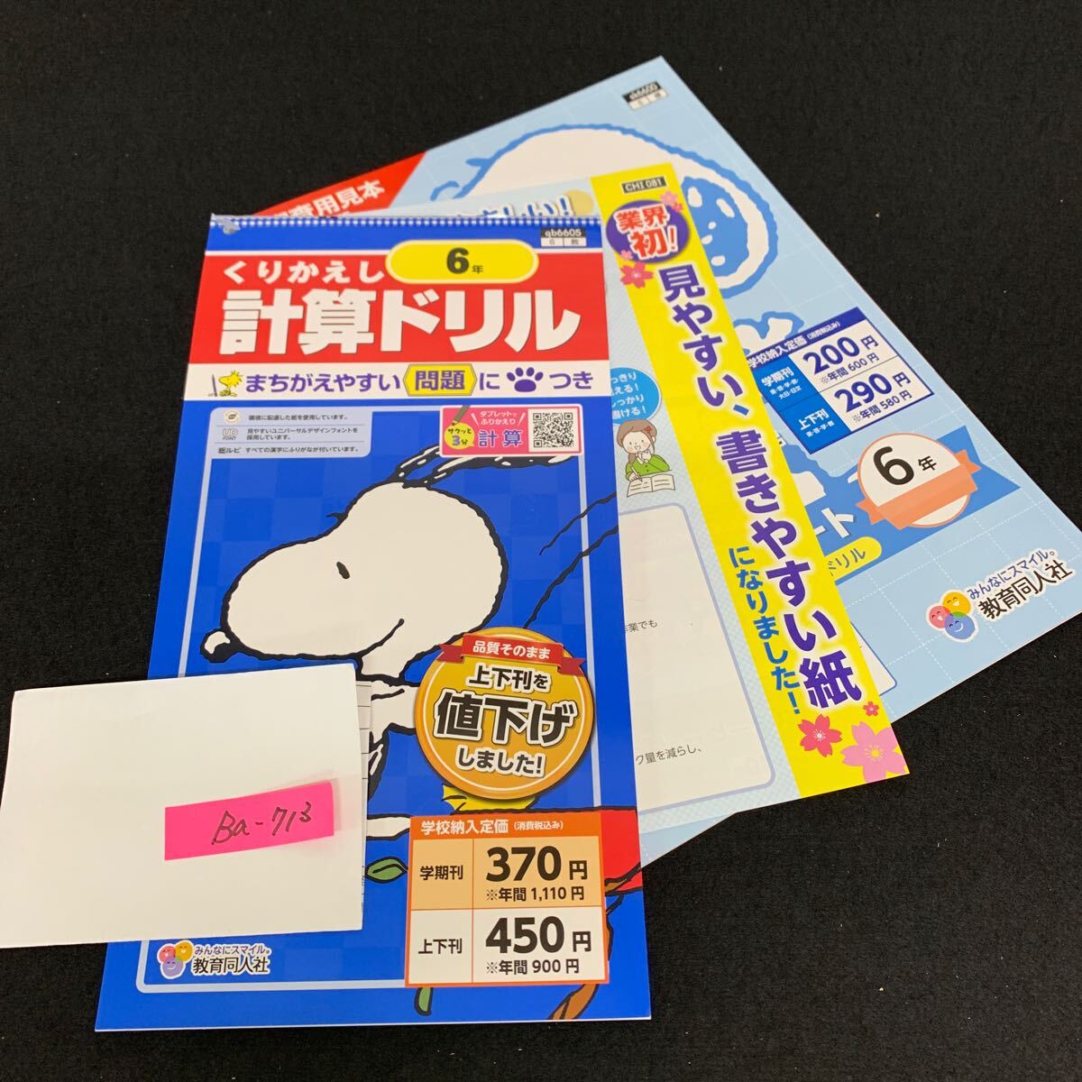 Ba-713/6年生/教育同人社/小学生 国語 算数 英語 社会 理科 漢字 家庭科 テキスト テスト用紙 教材 文章問題 計算/L7/706004拍卖