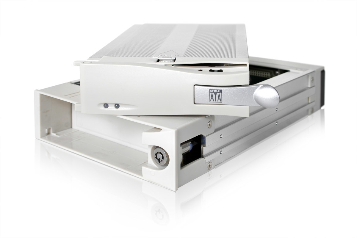 ICYDOCK MB123SK-W S-ATA/SERIAL IDEリムーバブルケースキット ベージュー拍卖