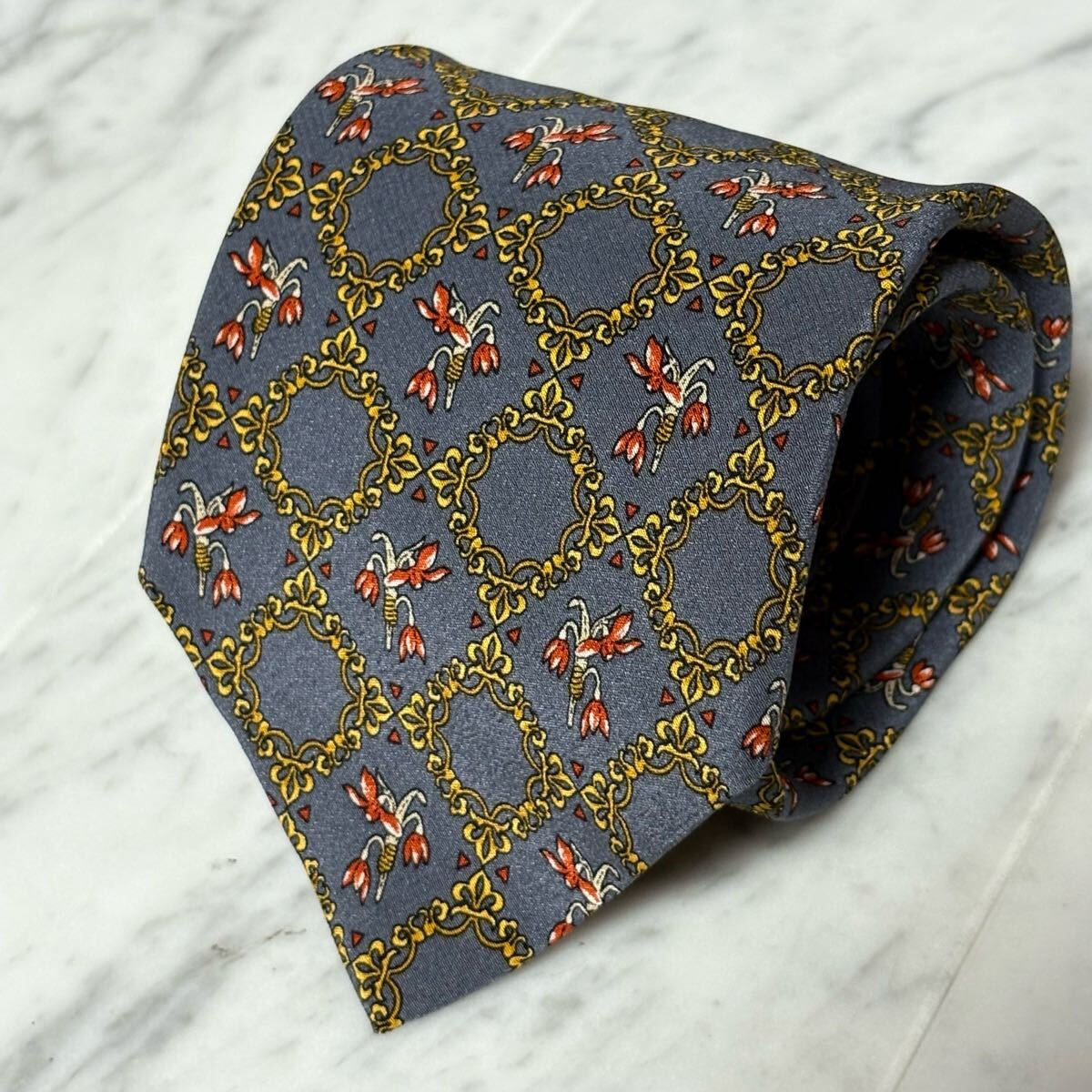 999円~ Christian Dior ネクタイ グレー 総柄 (GB6)拍卖