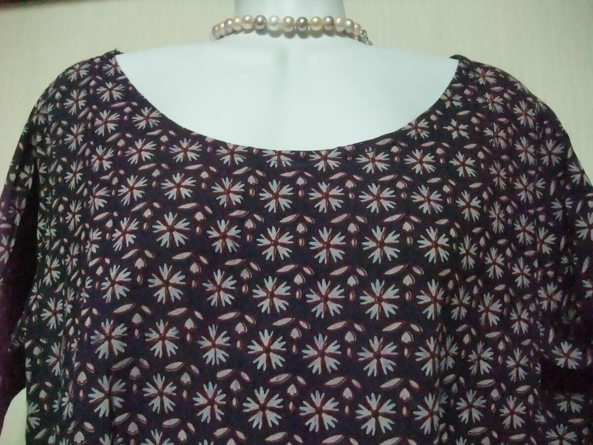 MALAIKA/ワンピース/花柄/紺系/綿拍卖