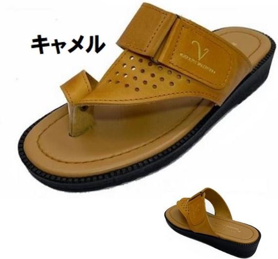 即決 LL 指付 牛革 ベンハー RUDOLPH VALENTINO 日生 バレンチノ 2705 CM ハナオ ユビ 付 日本製 紳士 メンズ サンダル モード 履き 父の日拍卖