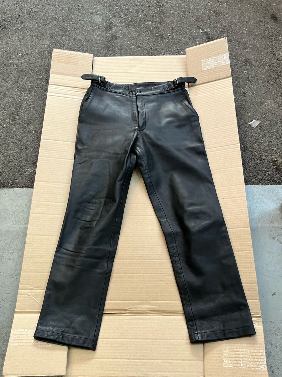 送料無料 ナンカイ NANKAI 革パン レザーパンツ XL ビンテージ拍卖