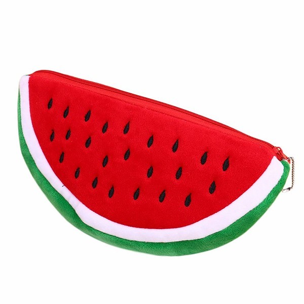 「aea-a2」 ふわふわ スイカ ペンケース / おもしろ 筆箱 ペンポーチ拍卖