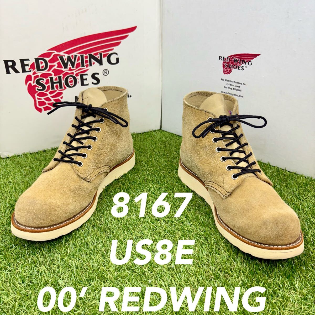 【安心品質0641】廃盤8167レッドウイング8E送料込26-27cmブーツ拍卖