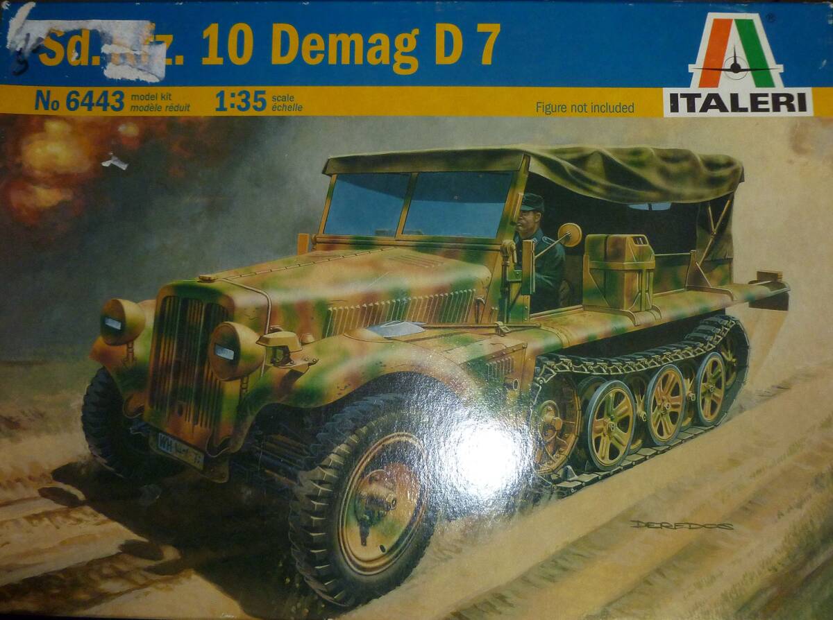 【中古】タミヤ イタレリ 6443 1/35 ドイツ1トンハーフトラック sd.kfz.10 デマークD7 プラモデル拍卖