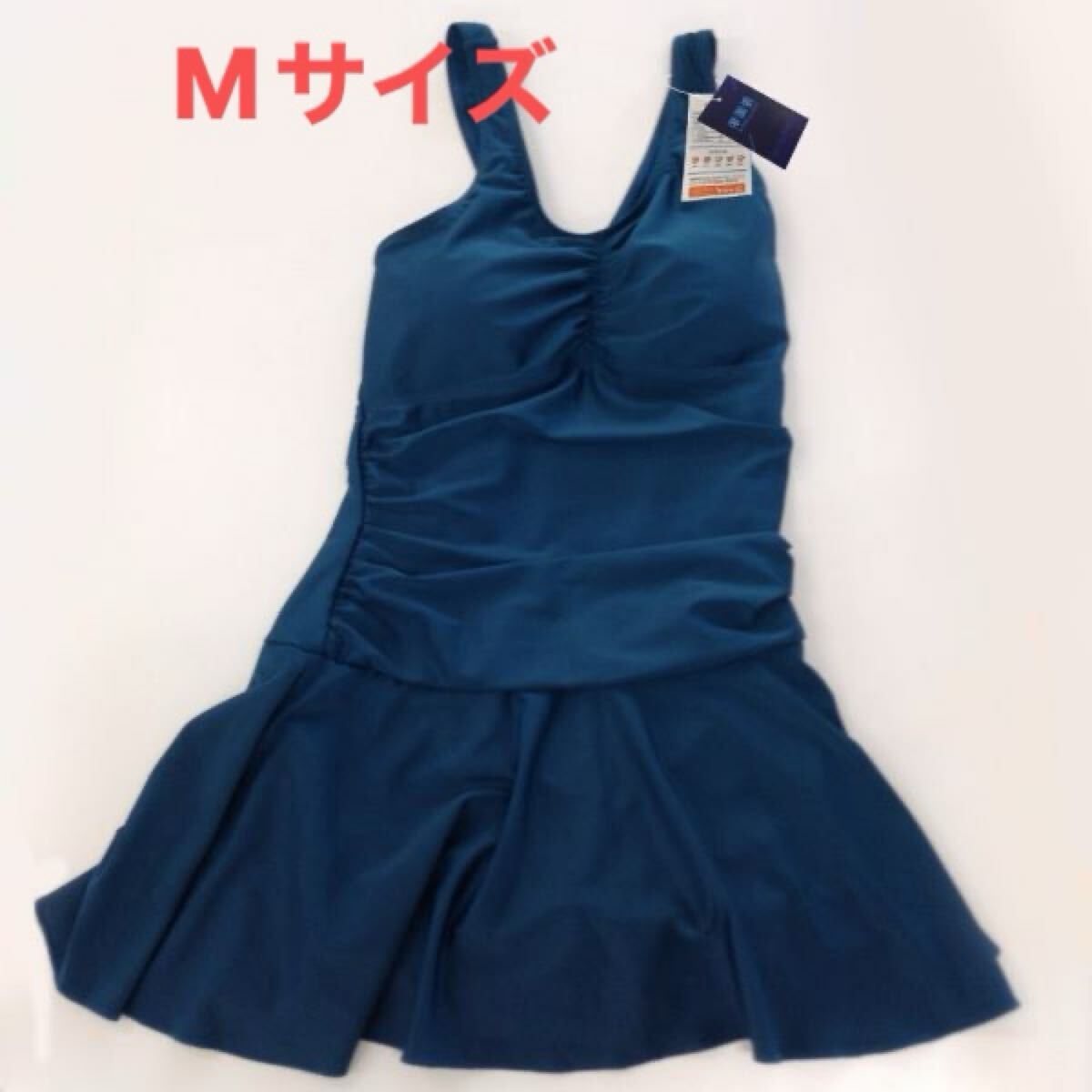 【ワンピース水着★ネイビー/Mサイズ】レディース水着 体形カバー かわいい スイムウェア ママ水着 プール 海 キャンプ 送料無料 新品拍卖