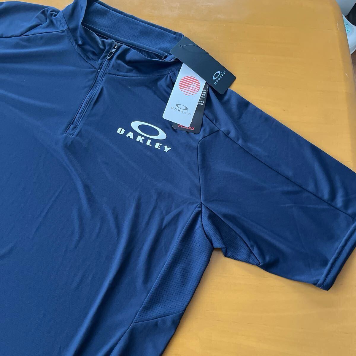 JP-XXL(3L)サイズ 新品OAKLEYオークリー ハーフジップモックネック HYDROLIX優れた吸汗速乾性能 UV ネイビー拍卖