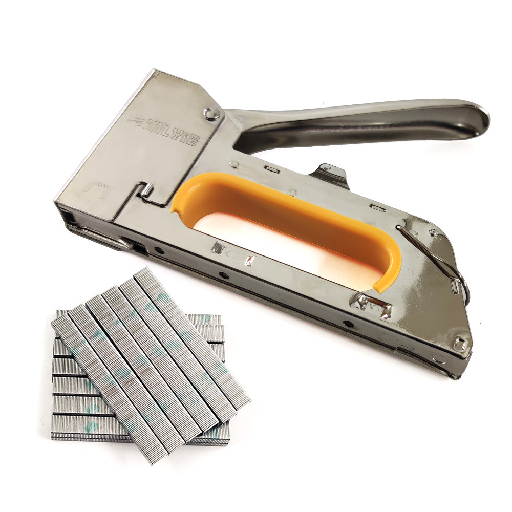ハンドタッカー ホチキス ステープル(替針) 約2000本付き DIY作業・木・布・家具などに (トクトヨ)Tokutoyo拍卖