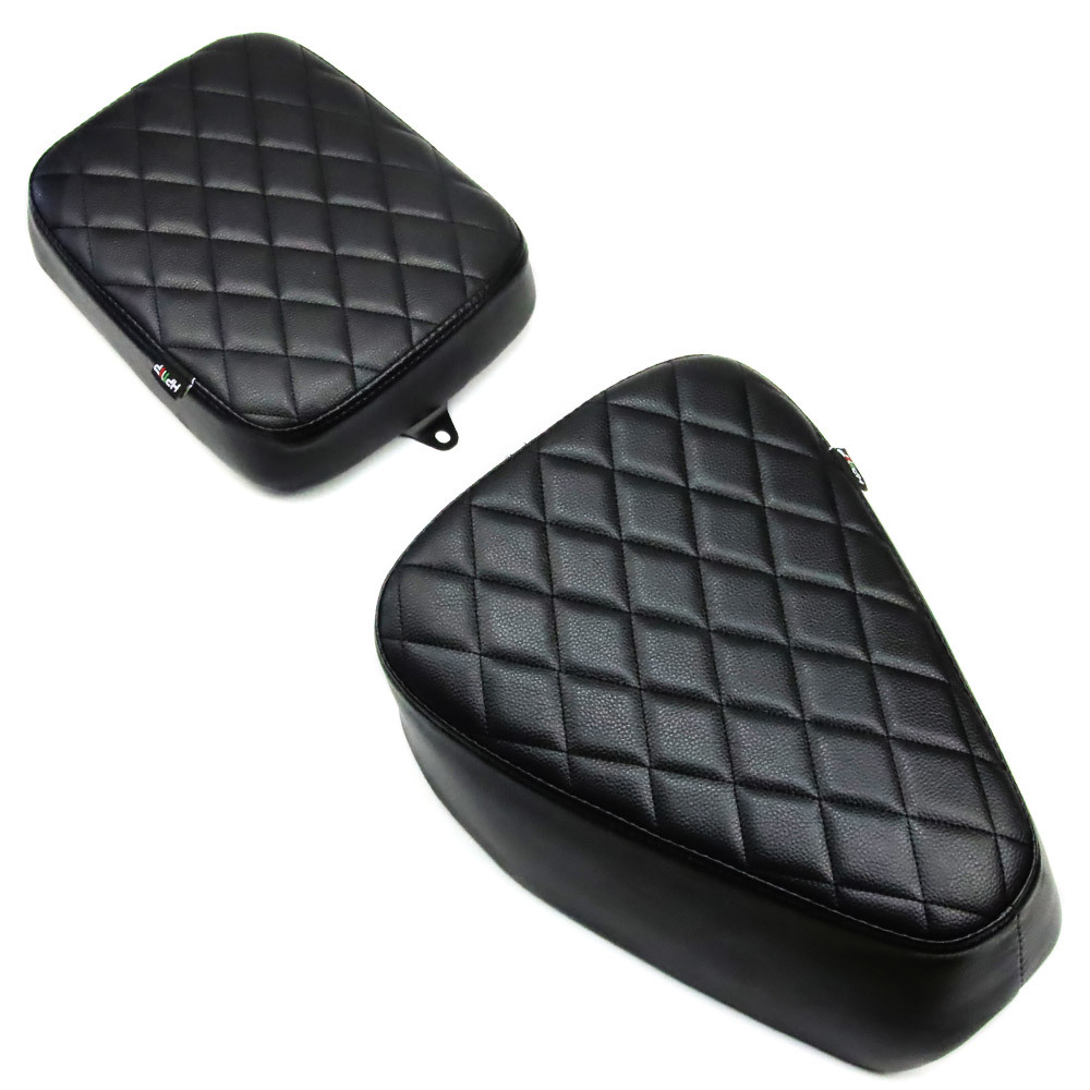 スーパーカブ C110 クロスカブ CC110 カスタム ダイヤカット 黒 レザー調 シート ピリオンシート 2点セット拍卖