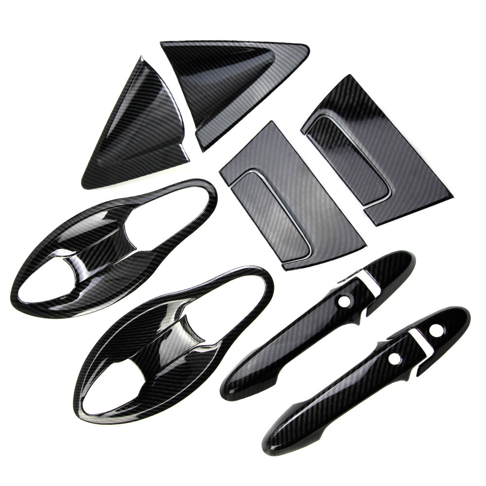 ホンダ VEZEL ヴェゼル フロント&リア ドア ハンドルカバー プロテクター 外装 カスタムパーツ ガーニッシュ カーボン調 14P拍卖