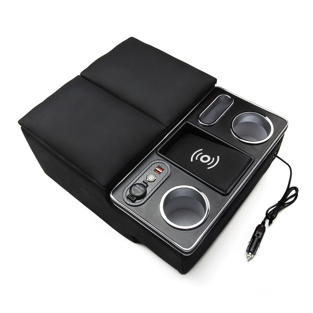 ワイヤレス充電 ハイエース 200系 DX 専用 コンソールボックス 運転席 助手席 アームレスト 収納付 ドリンクホルダー拍卖