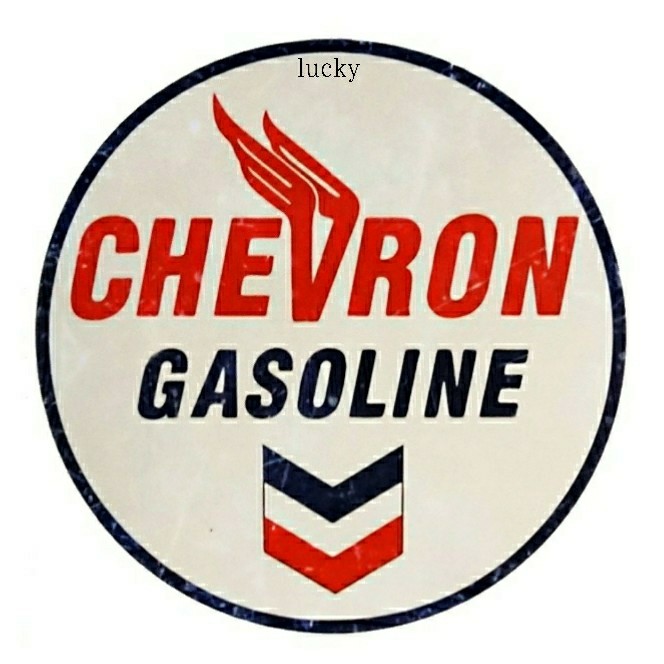 ヴィンテージ レトロ 転写 ステッカー 車 カッティングステッカー シール シート デカール CHEVRON GASOLINE シェブロン 装飾 luk314拍卖