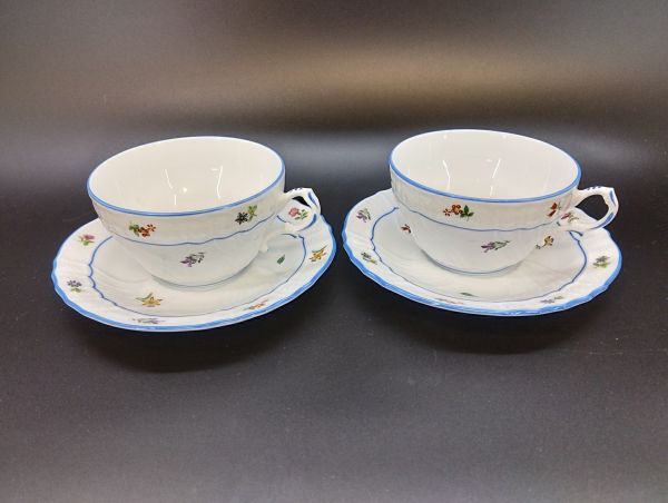 サ/ リチャードジノリ ベッキオフィオーリ カップ&ソーサー 2客セット /HY-0911拍卖