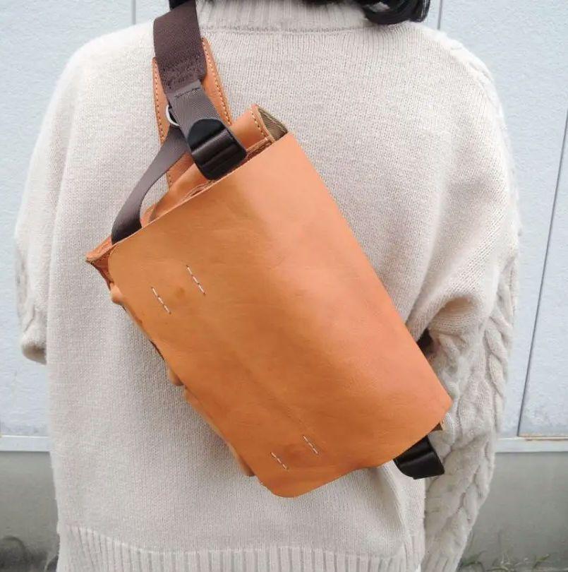 新品 送料込 ☆ボディバッグ 牛革 ユニセックス拍卖