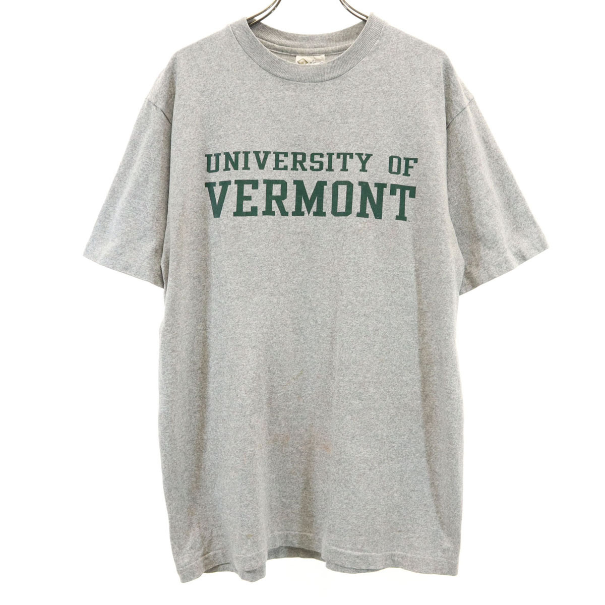 The Cotton Exchange ザコットンエクスチェンジ 90s USA製 オールド カレッジ 半袖 Tシャツ M グレー シングルステッチ メンズ拍卖