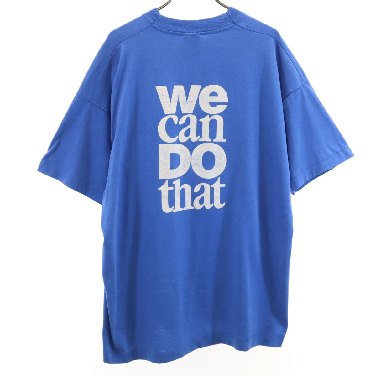 FRUIT OF THE LOOM BEST フルーツオブザルーム ベスト オールド We can DO that 半袖 Tシャツ XL ブルー シングルステッチ メンズ拍卖