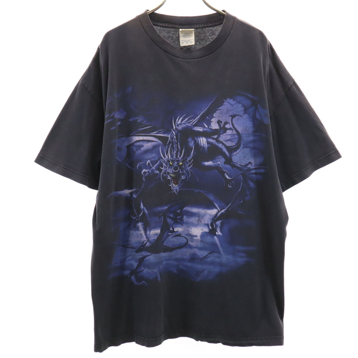 Alstyle Apparel & Activewear アルスタイルアパレルアンドアクティブウェア 90s 00s オールド ドラゴン プリント 半袖 Tシャツ XL メンズ拍卖